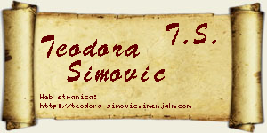 Teodora Simović vizit kartica